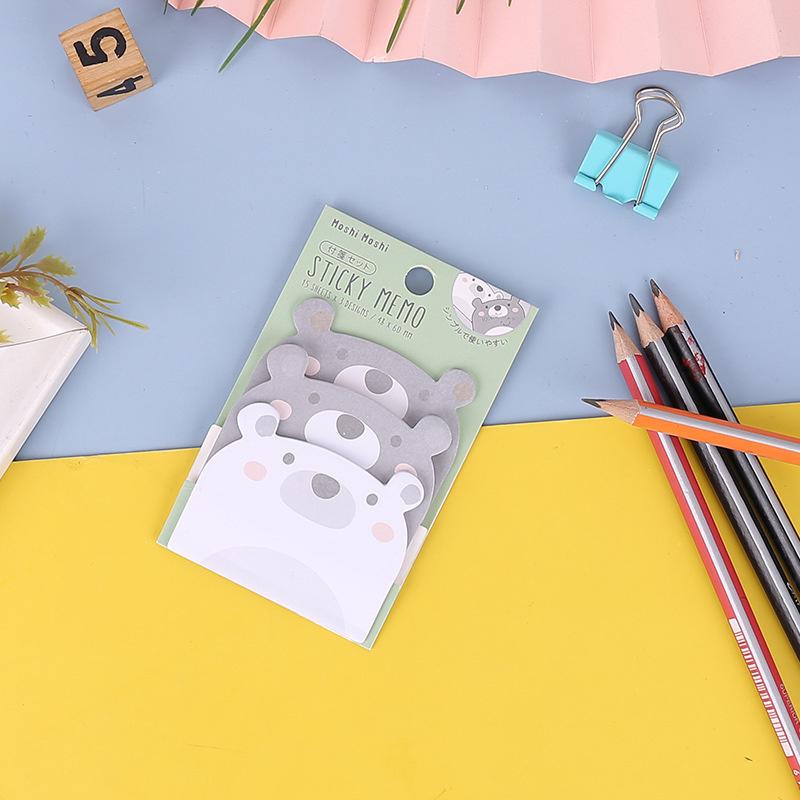 1 Piece Adhesive Kawaii Animals Pig Sticky Notes Notepad Memo Pad Office School Supplies Stationery Sticker