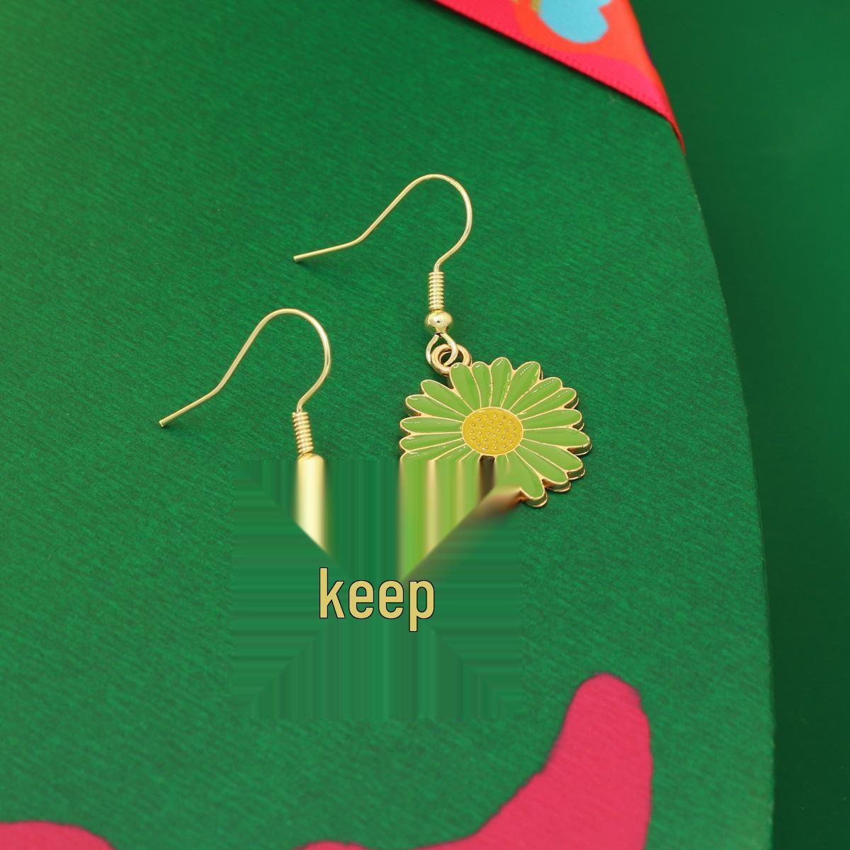 Cross-border Fashion Daisy & Sunflower Earrings - Versatile & Stylish Drops