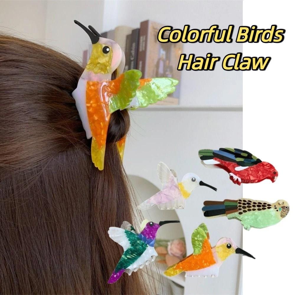 Grasp Bird Hair Clip Cute Cartoon Animal Shark Clip Sweet Acetic Acid Hair Claw  Girls