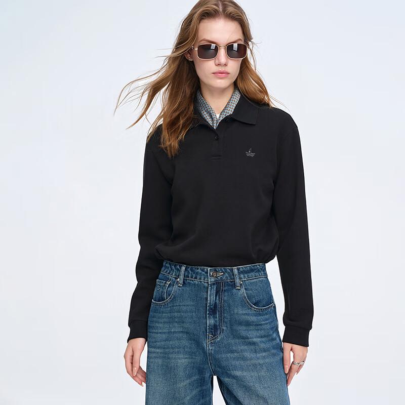 Navigare Women s Solid Long-Sleeve Polo T-Shirt XL
