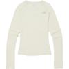 The North Face Logo Fitted Long Sleeve Breathable T-Shirt Women tops Cream NT7TQ33J