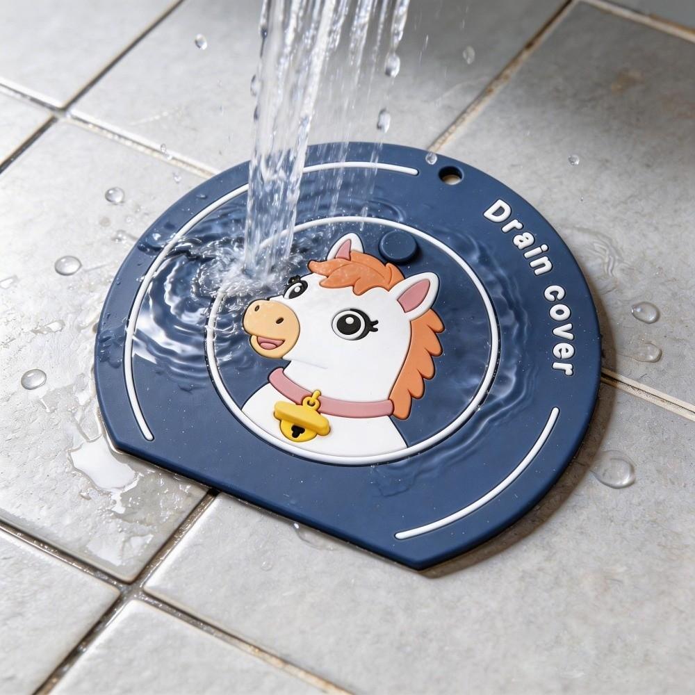 Useful Soft Floor Drain Mat Anti-Odor Hair Catcher Floor Drain Cover Anti-Blocking Sewer Filter Pad Shower Bathtub