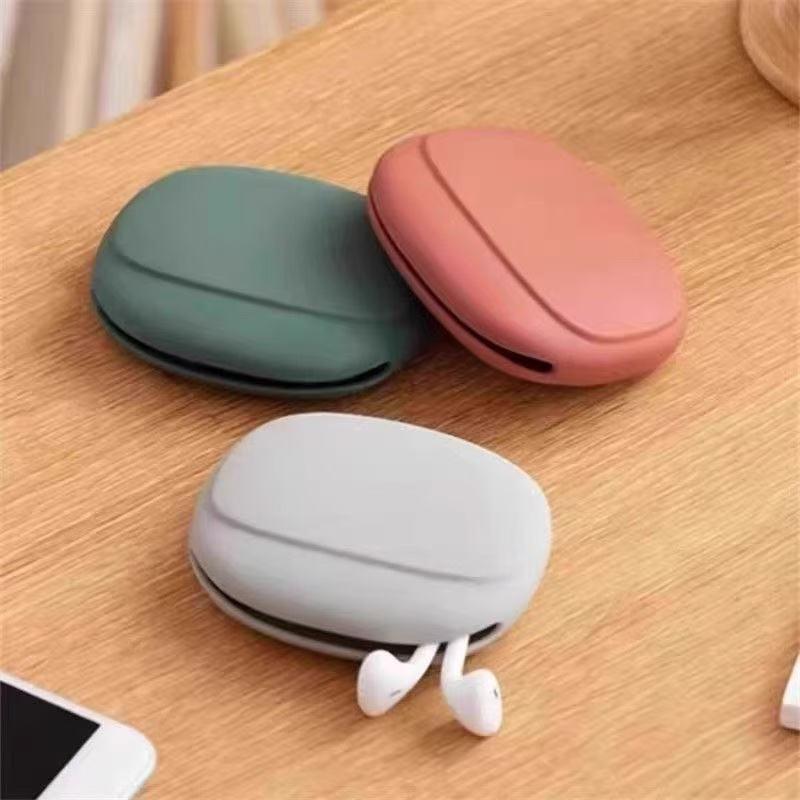 3 Pcs Silicone Earphone Data Cable Storage Box Mini Key Box Lipstick Mini Storage Bag For Earphones