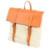 Marutomi Shokai Chair Canvas and Leather Flap Camel Leather and W32 X H36 X Backpack, Off-White Canvas, Size Approx. D7cm, 7M0-1106
