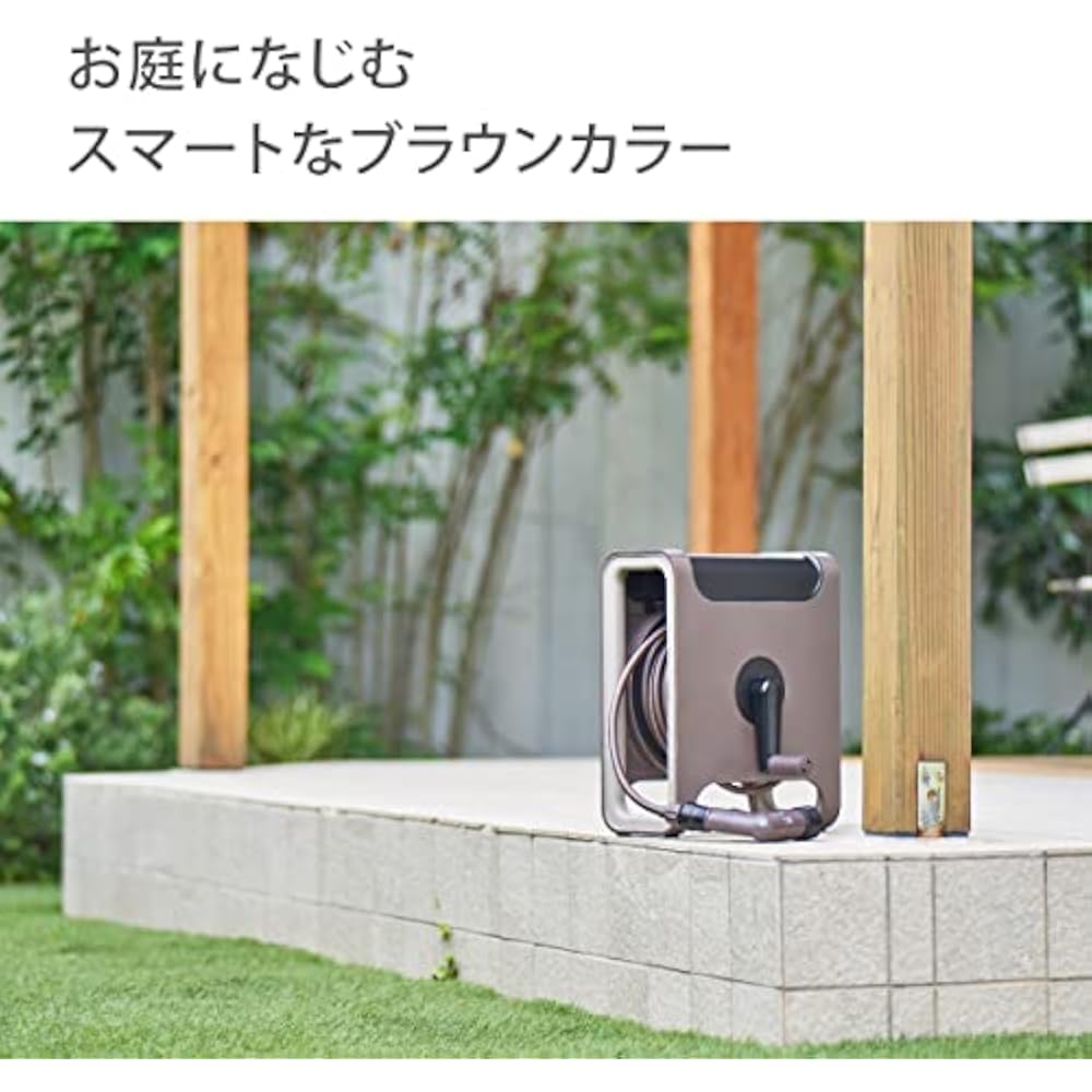 Takagi (Takagi) Horse Hose Reel Classic Metal 20m Metal Brown Stylish RF220BR