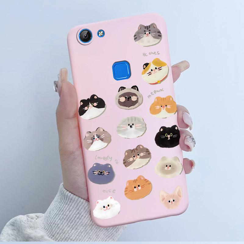 For Vivo V7 V7+ Plus Y79A Y75 Y73 Y79 1716 1718 Phone Case Cute Astronaut Panda Flowers Candy Soft Silicone TPU phone Case Cover