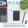 Wiederaufladbare Bluetooth-Zifferntastatur, 22 Tasten, kabelloser Nummernblock für iPad, Laptop, digitale Tastatur
