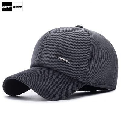 Marque hiver casquette de Baseball homme Gorra Snapback oreillette chapeau en plein air Plus velours coton camionneur casquettes pour adulte taille 55-60 cm