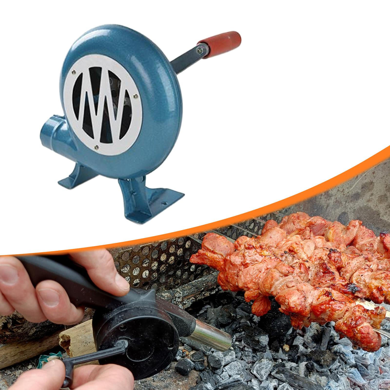 

Air Blower Portable Hand Cranked Cordless Small Fire Manual for BBQ Hiking Outdoor Cooking