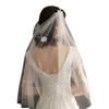 Bridal Veil Bride Elaborate Tulle Lace Bow Short Bachelorette Party Hen Party Bride Veil Hen Party Head Scarf