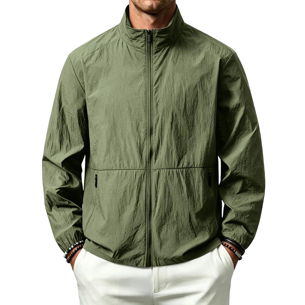 Men's Lightweight Outdoor Sun Protection Jacket Breathable Quick Dry Running Hiking Windbreaker Skin Protection Coat