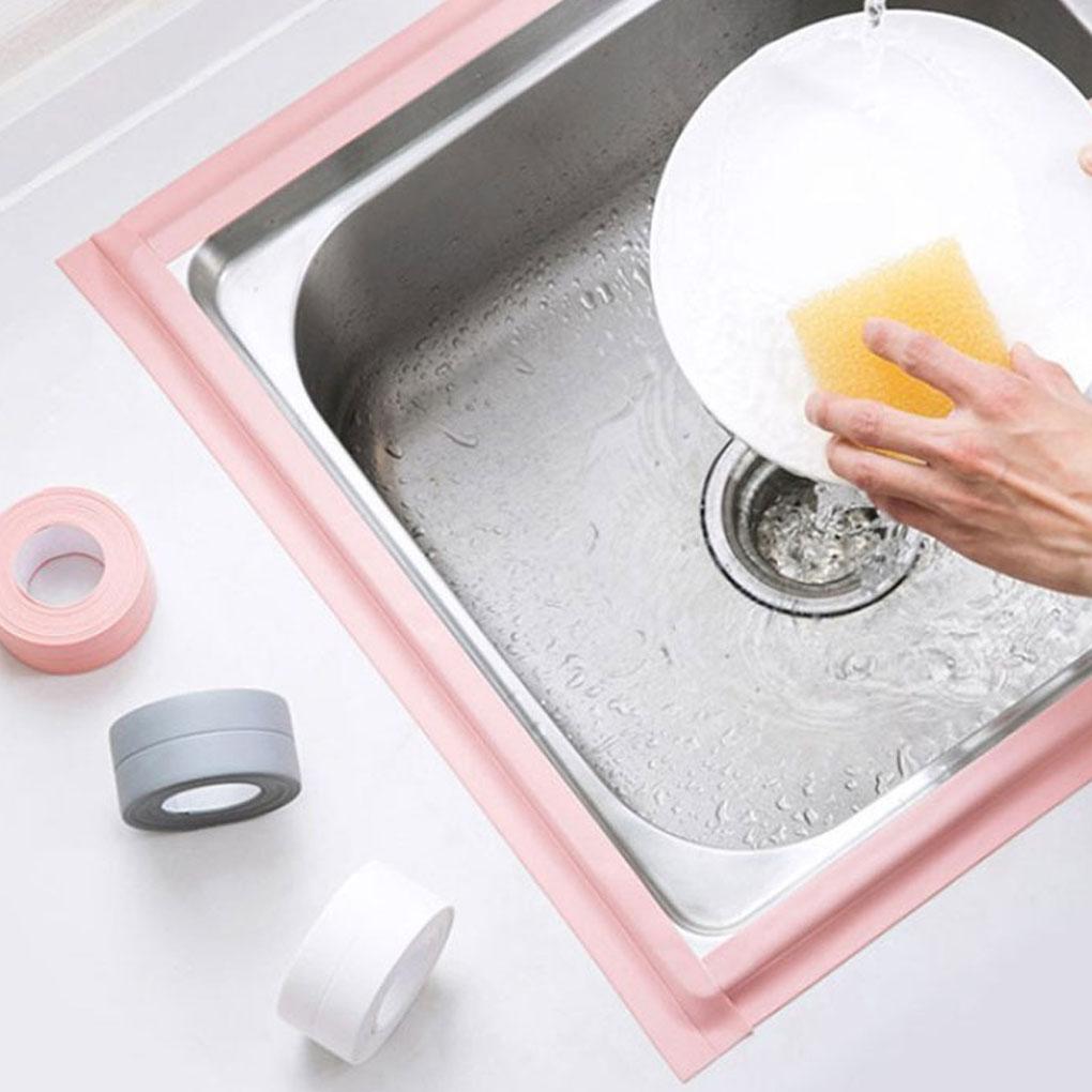 PVC Waterproof Kitchen Caulk Tape Easy-to-Apply Adhesive Seal For Kitchen And Bathroom Sticker