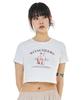 Kichieoli Cheery Rabbit Crop Tee (White)
