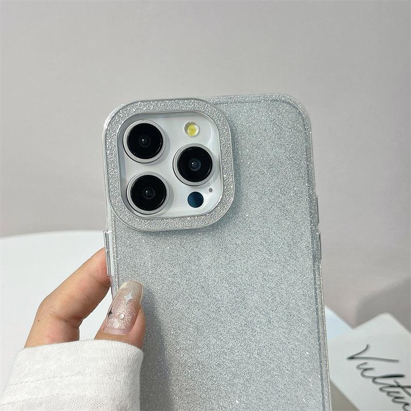 Luxuriöse, minimalistische, transparente TPU-Hülle mit Glitzer im IMD-Design für das iPhone 15 Pro Max 14 Plus 13 12 Pro 11, All-Inclusive-Absturzsicherung