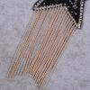Clothes Patch Multi-purpose Shiny Rhinestone Inlaid Tassel Design Sparkling DIY Handmade Five-pointed Star Jacket T Shirt Applique Sticker for Scarf