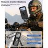 Suporte de Telefone para Moto no Retrovisor, Anti-Vibração Ajustável Rotativo 360° à Prova d'Água - Preto