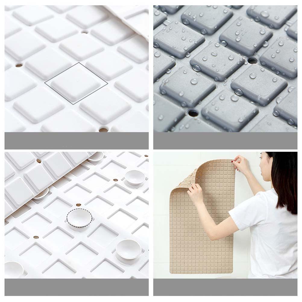Non-Slip Bath Mat for Shower Tub PVC Anti-Slip Suction Cup Floor Mat Textured Surface Comfortable Cushioned Foot Massage Safe
