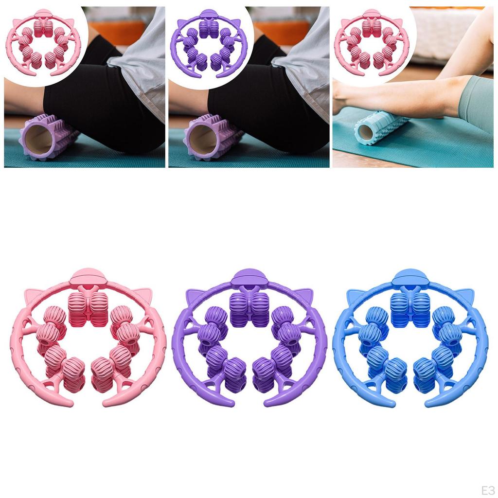 20 Wheels Portable Circular Leg Massage Roller, Great for Muscles
