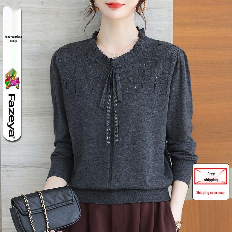 Damen Merino Strickpullover: Stilvolles, lockeres und leichtes Herbstoberteil