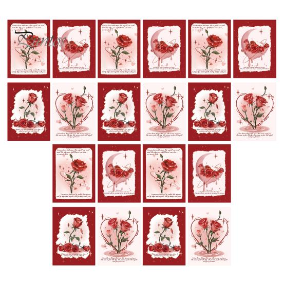 

20 шт. Вітальні листівки до Дня святого Валентина Паперові листівки з коханням Романтичний букет на пам’ять Листівки з любовними посланнями для ювілеїв Коханим людям A