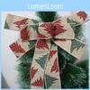 Elegant Fabric Christmas Tree Bow Decoration With Stylish Faux Linen Design