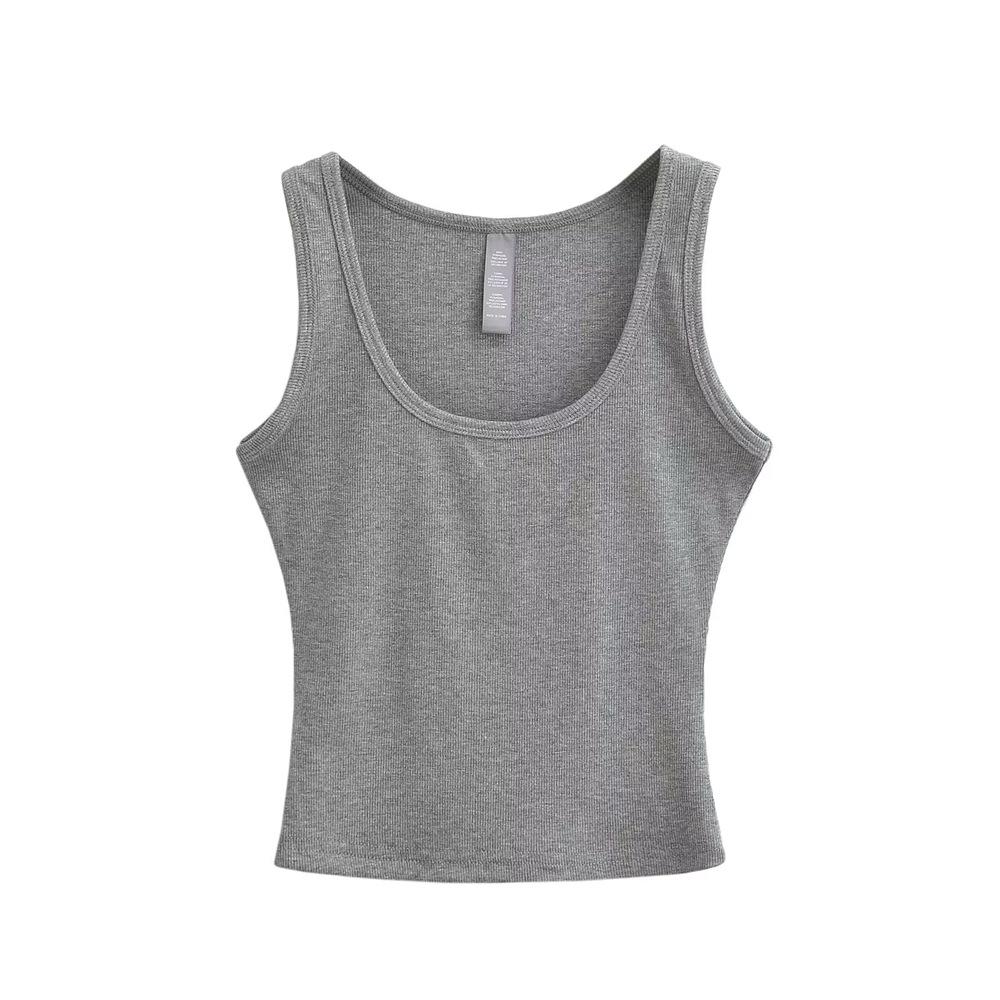 YPFF Trendy European and American Style Women's Slimming Cotton Ribbed Camisole