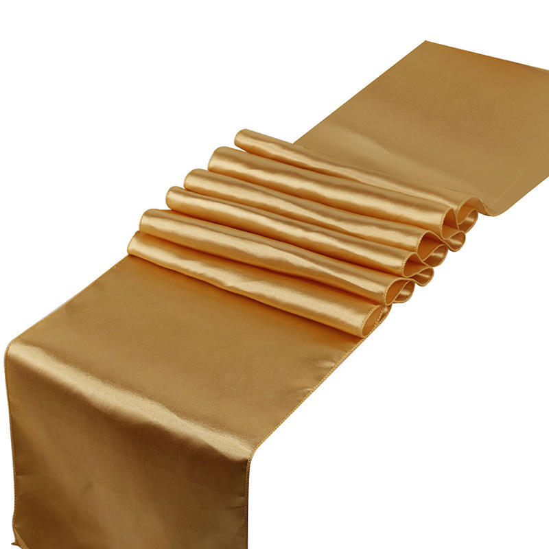 Runner da Tavolo Fasce Elegante Tinta Unita Raso Copritavolo per Casa Matrimonio Banchetto Festa Festival Catering Decorazione Tavolo MYY
