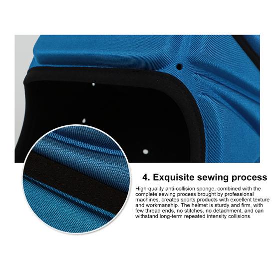 Sponge Padded Headgear Adjustable Shock Absorption Protective Soft Football Helmet for Roller Skating