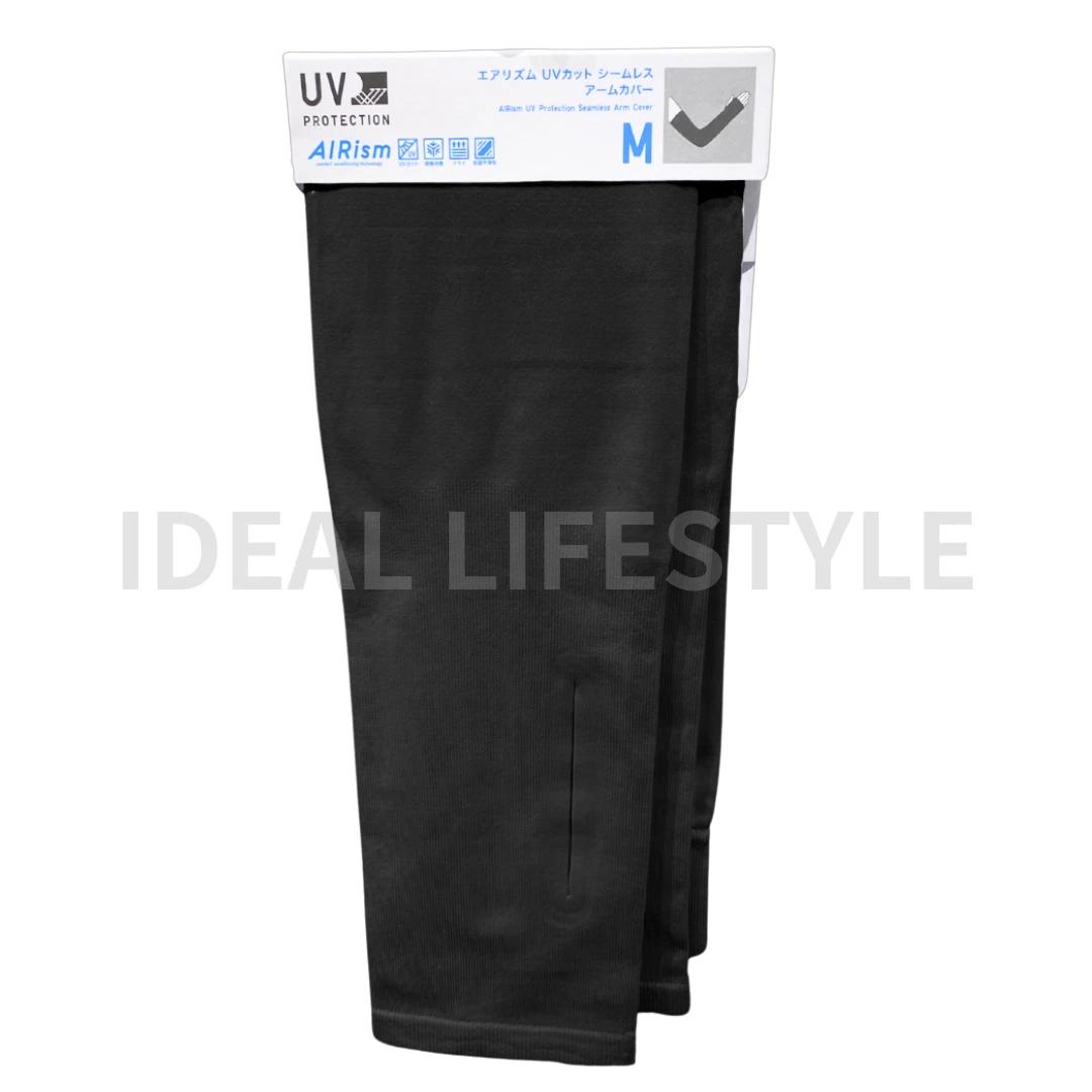 UNIQLO AIRism UV-Protection Seamless Arm Covers M/L UPF50+ Women 474206 NWT L чёрный