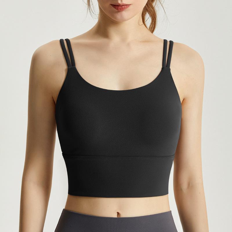 Women's Shockproof Anti-Sag Sports Bra - High-Intensity Running & Yoga Vest with Fixed Cup