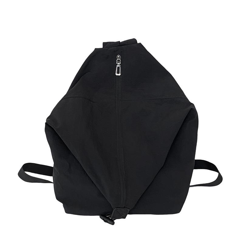 Korean Version of Niche Sports Style Travel Build Solid Color Foreign Style Nylon Ins Personalized Backpack Casual Fashion Backpack