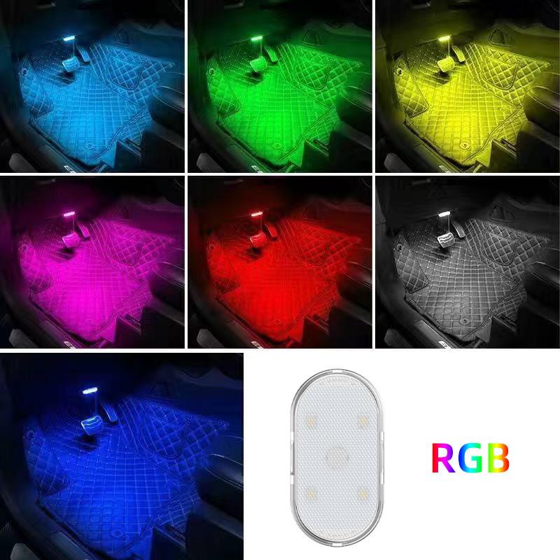 Car Touch Interior Light Hand Car Roof Velcro Ceiling Lamp Indoor Car Lighting Night Reading Light USB Charging Reading Lamp