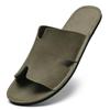 Men's Large Genuine Leather Flip-Flops: Breathable Cowhide Soft Sole Beach Slippers