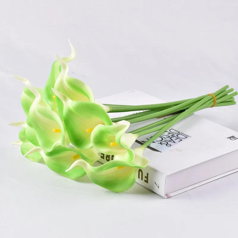 20Pcs Real Touch Calla Lily Artificial Flowers Calla Lily Bouquet For Wedding Bouquet Bridal Home Flower Decoration