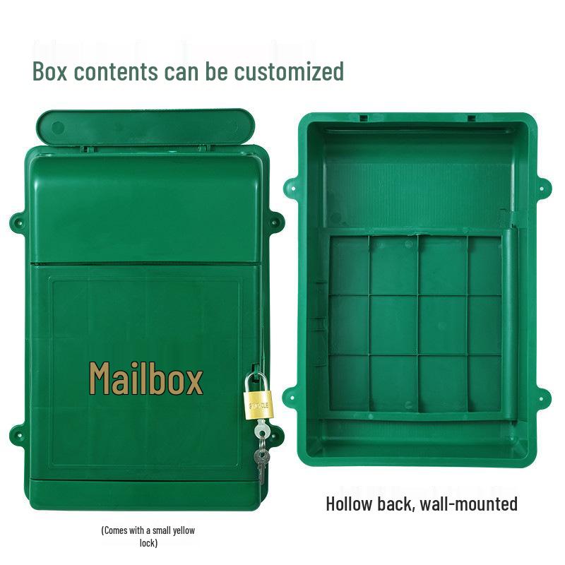 Compact Wall-Mounted Lockable Plastic Box for Mail, Complaints, Suggestions, and Milk