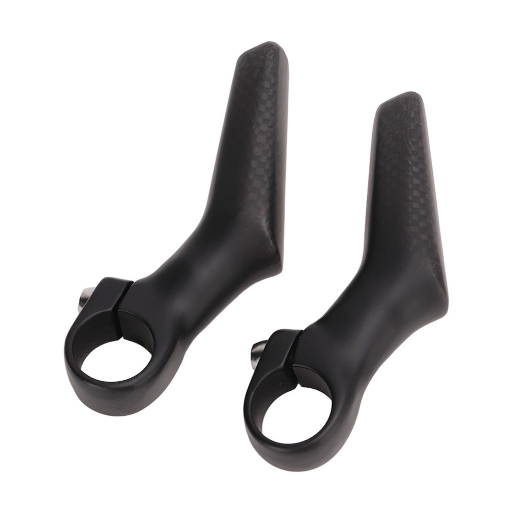 Mountain Bike Handlebars Bar Ends 1 Pair Carbon   3K L Shape Ergonomic Road Bike Bar Ends for 22.2mm Bike Handlebar