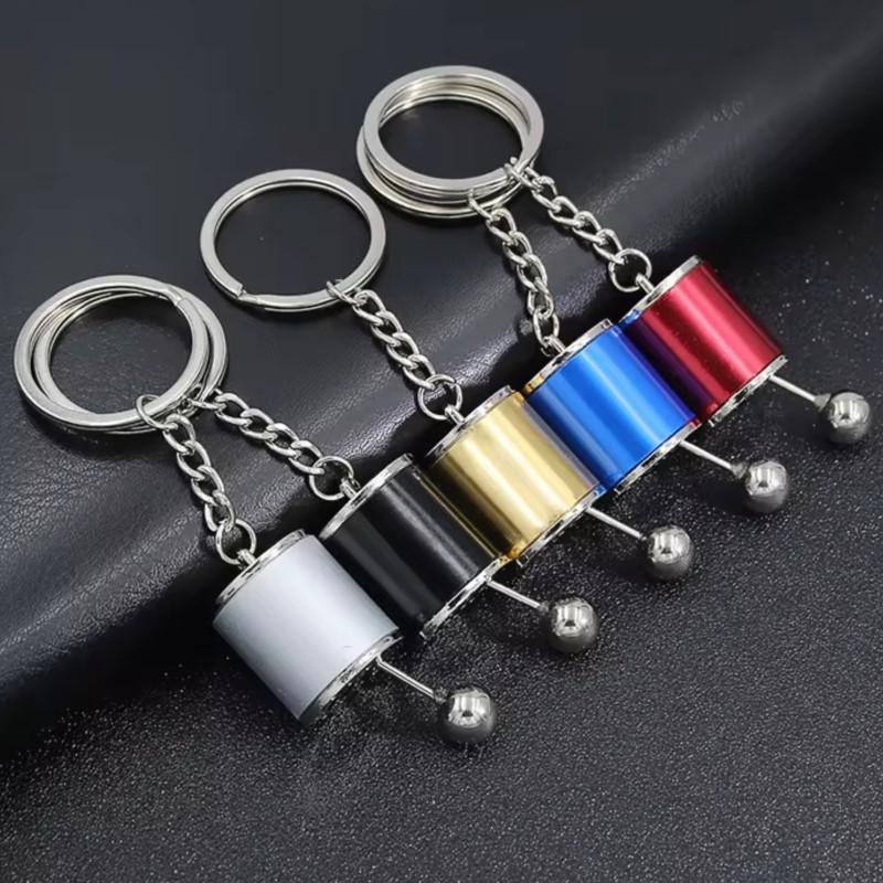 Mini Turbo Turbocharger 6 Speed Gearbox Gear head Keychain for Car Key Chains Creative Accessories Gifts
