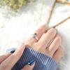 Latest Popular Personality Korean Fashionable Stylish  Sterling Tone Jewelry Sleek Minimalist Five Pointed Star Wild Opening Female Rings