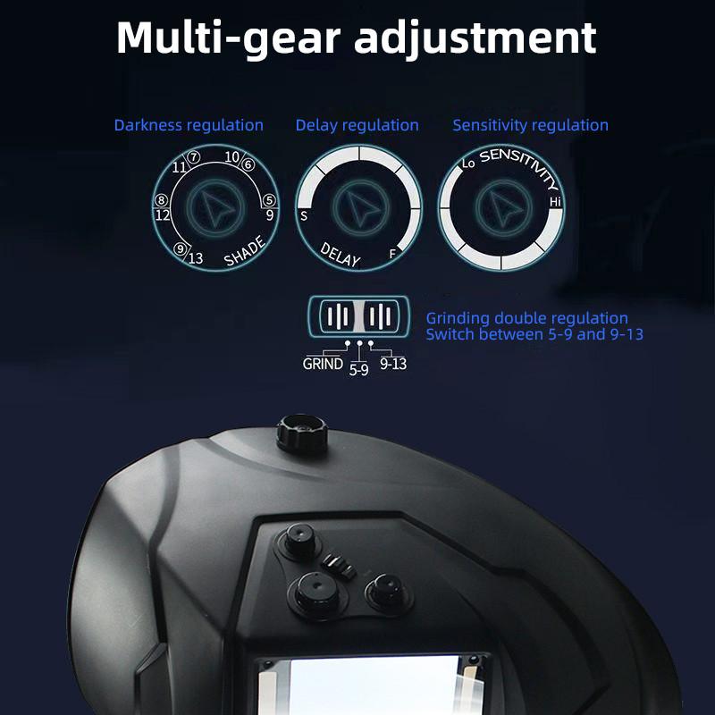 Out Control Large View Multi-function Welding Mask DIN5-DIN13 Solar Auto Darkening Welding Helmet