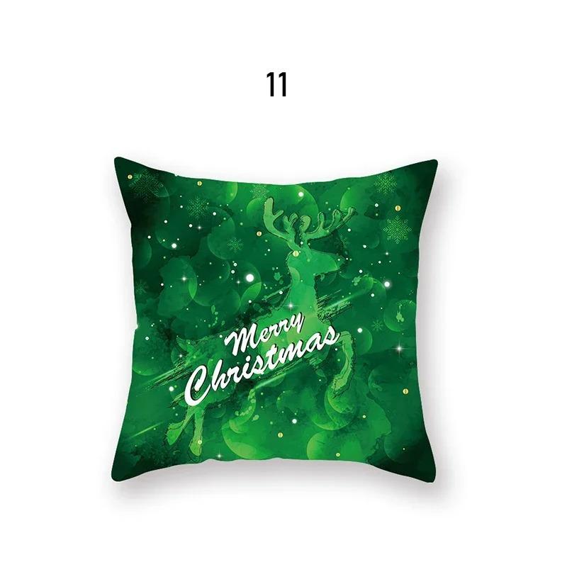Weihnachts-Themen-Kissenbezüge Auto Zubehör Büro Santa Claus Wohnzimmer Sofa Hause Kissenbezüge
