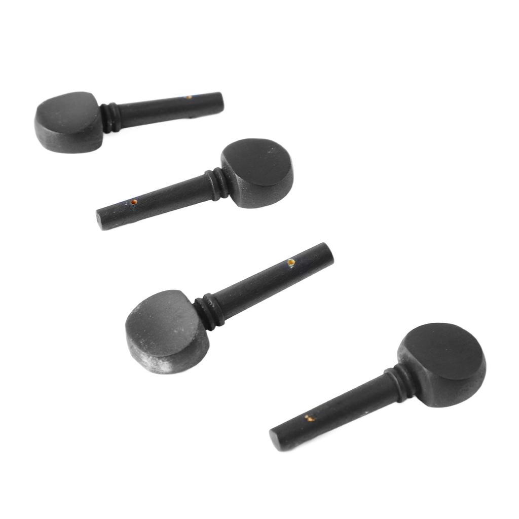 4Pcs Violin Tuning Peg Portable Fine Appearance Wood Violin Peg Replacement Black M00592