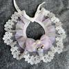 Cat Dog Bibs Collar Floral Embroidery Lace Neck Scarf For Pet Bowknot Accessories Necklace Strap Bandanas