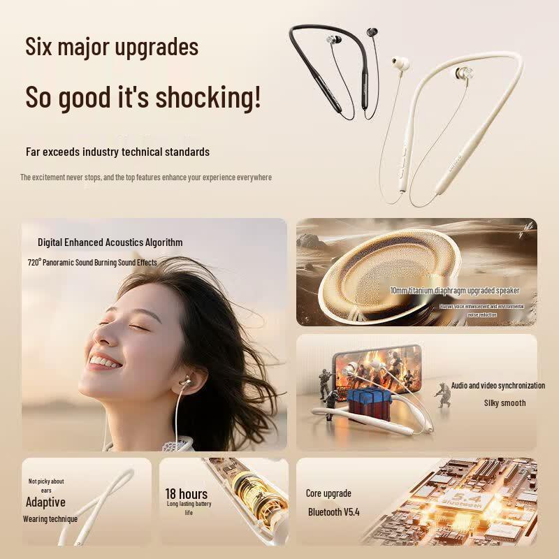 Lenovo E500 Neckband Bluetooth Earphones