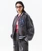 Prenda Denim Varsity Jacket Black Denim