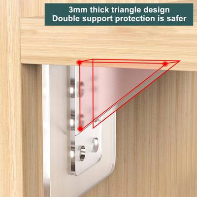 4Pcs Self Adhesive Shelf Support Punch Free Shelf Pegs Strong Load-bearing Easy Installation Cabinet Bookshelf Shelf Support