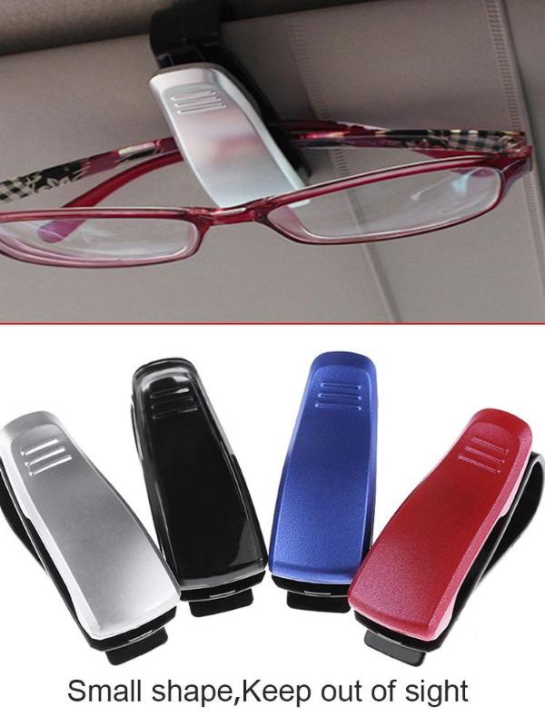 1Pc Universal Car Sun Visor Glasses Holder Clip Sunglasses Eyeglass Clip Plastic Ticket Receipt Card Clip  Auto Accessories