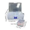 Large-Capacity Transparent Plastic Jewelry Box with Lid - 12 and 15 Grids