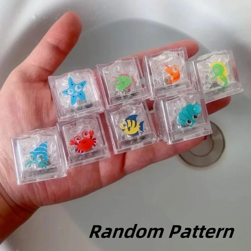 6 Stück Babybadewanne LED Leuchtende Spielzeuge Bunte Wasserdichte Leuchtende Eiswürfel für Badewanne Schwimmbad Geburtstag Weihnachten Geschenk