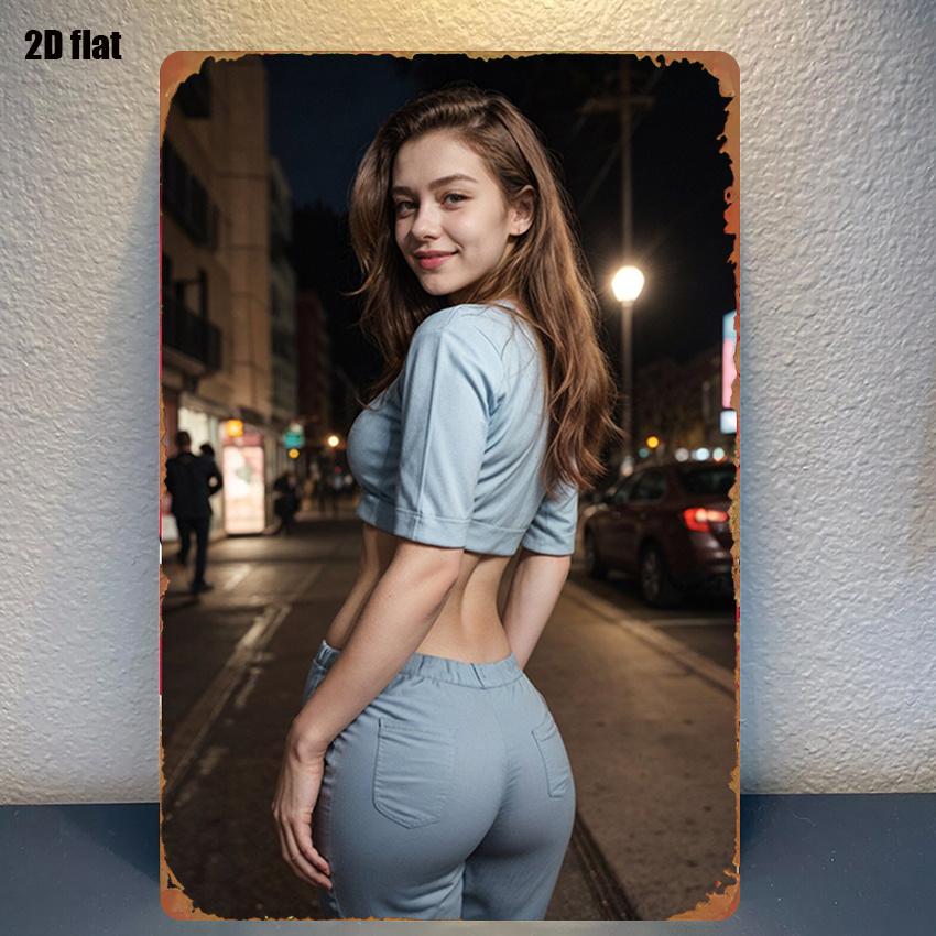 

Vintage Metal Wall Art Rustic Home Decor Kitchen Bar Silhouette Wall Hanging 20x30cm темно-синього кольору