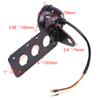 Universal Motorcycle LED Tail Brake Light Side Mount License Plate Bracket Vintage Round Grille Rear Stop Lamp for Harley Sportster Bobber